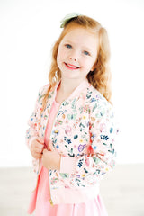 Butterfly Meadows Satin Jacket-Mila & Rose ®