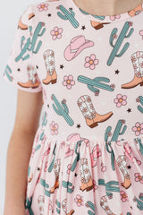 Cactus Cowgirl S/S Pocket Twirl Dress-Mila & Rose ®