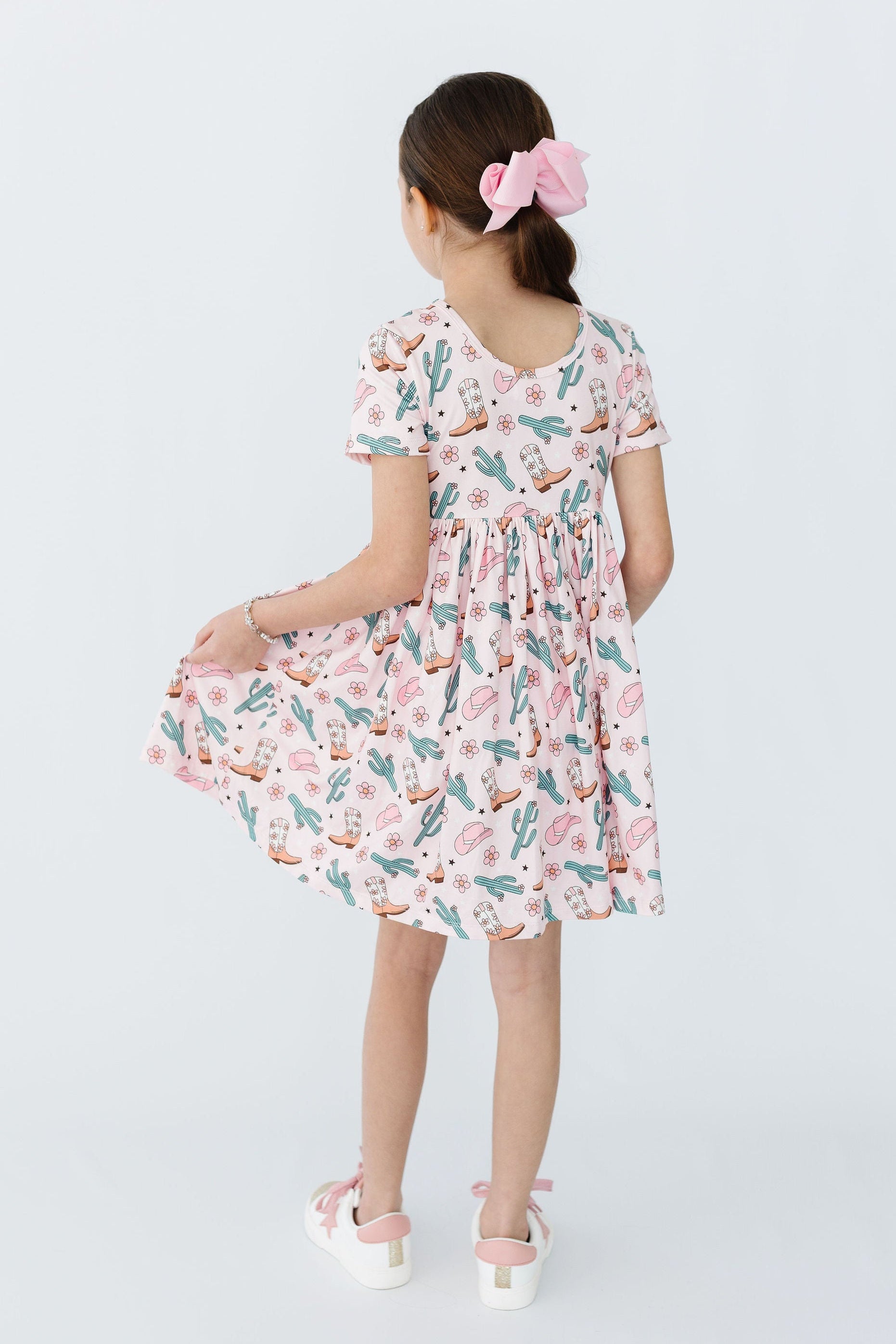 Cactus Cowgirl S/S Pocket Twirl Dress-Mila & Rose ®