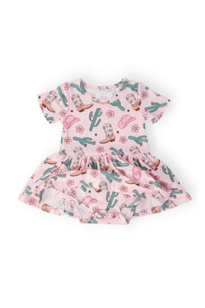 Cactus Cowgirl S/S Twirl Bodysuit-Mila & Rose ®