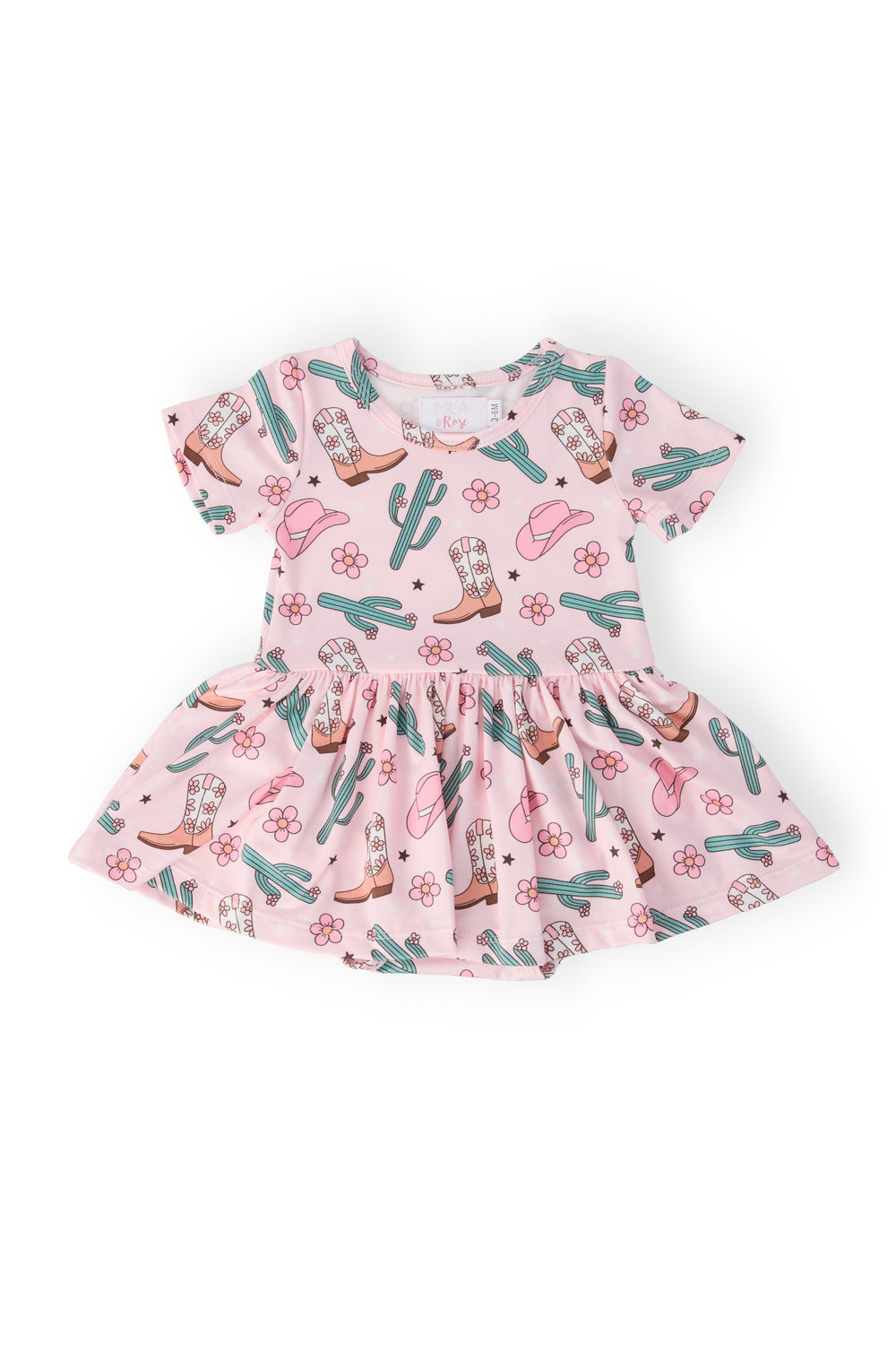 (S) Cactus Cowgirl S/S Twirl Bodysuit-Mila & Rose ®