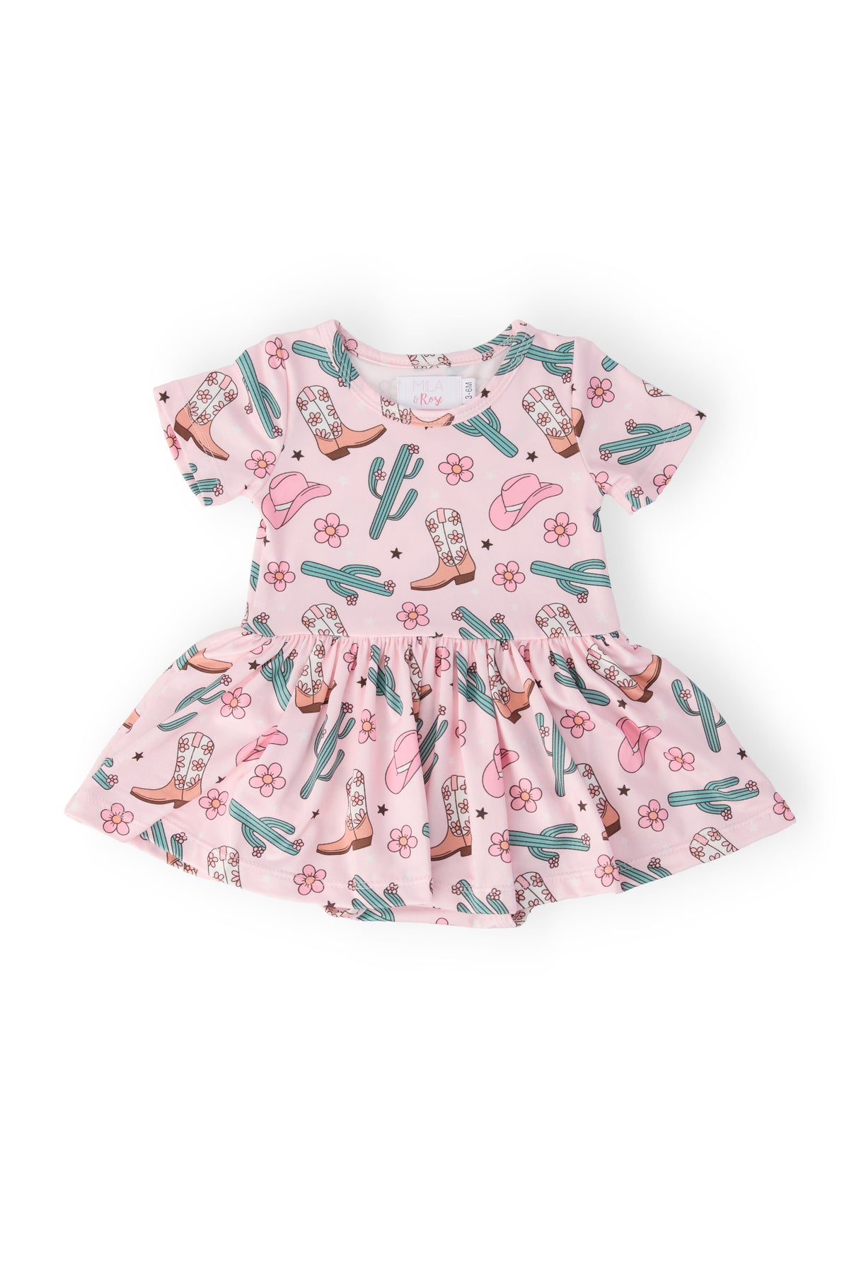 (S) Cactus Cowgirl S/S Twirl Bodysuit-Mila & Rose ®