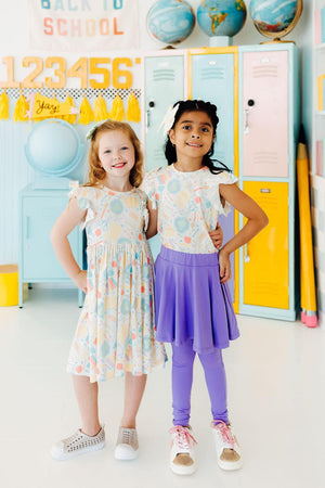 Campus Cutie Flutter Sleeve Twirl Dress-Mila & Rose ®