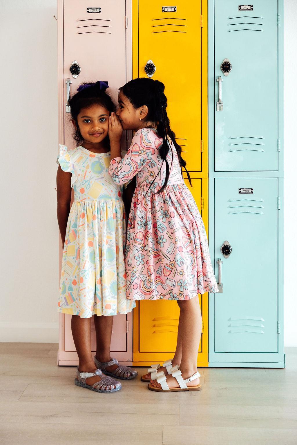 Campus Cutie Flutter Sleeve Twirl Dress-Mila & Rose ®