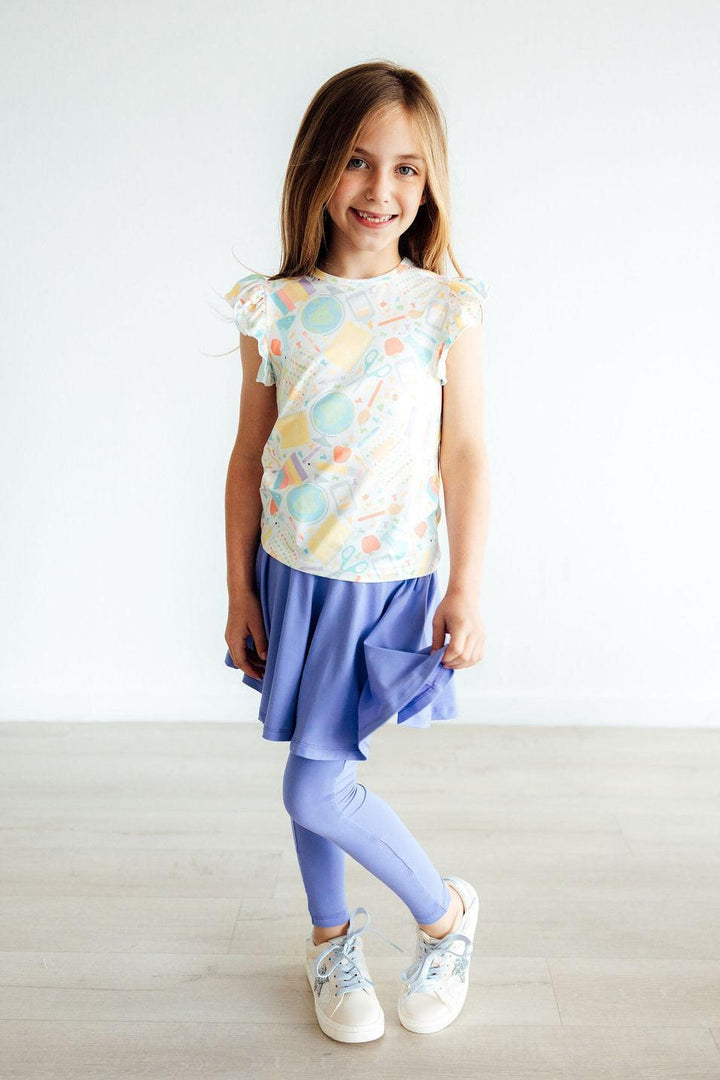 Campus Cutie S/S Ruffle Tee-Mila & Rose ®