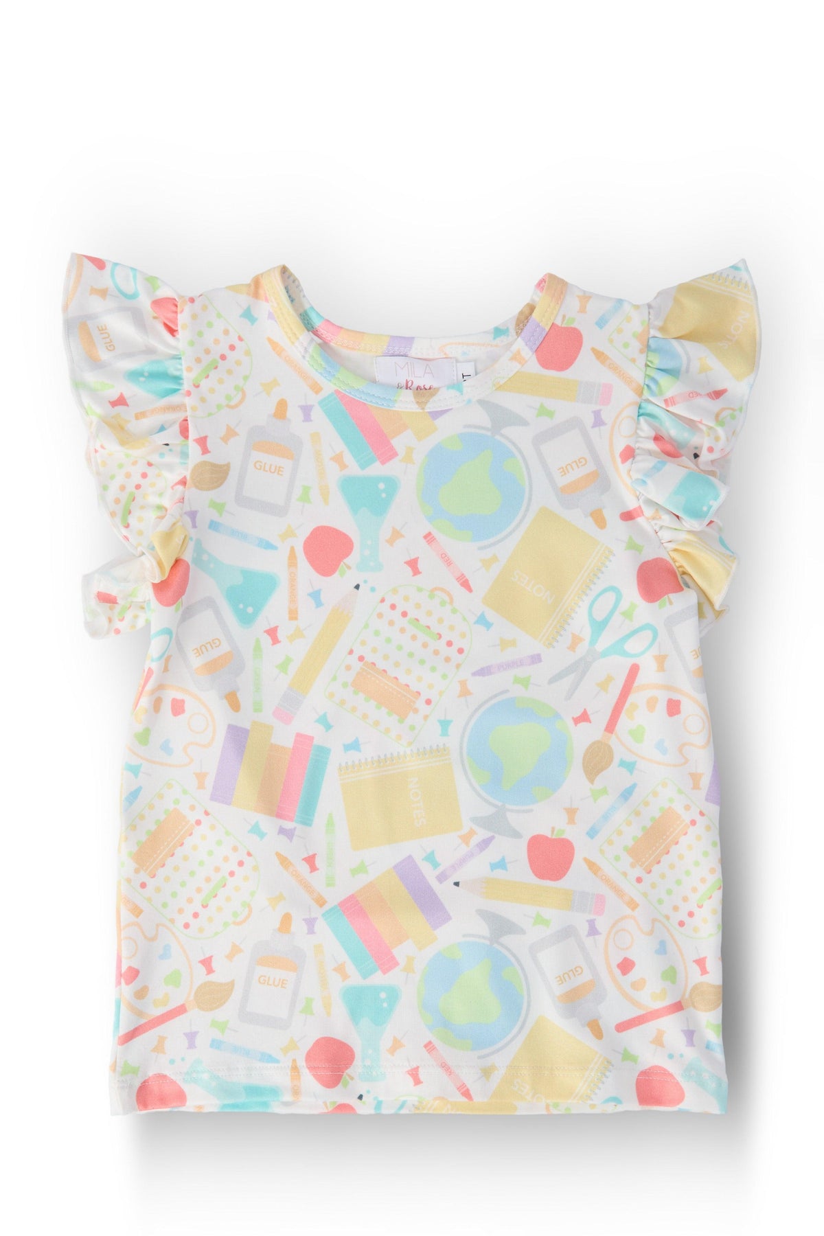 Campus Cutie S/S Ruffle Tee-Mila & Rose ®