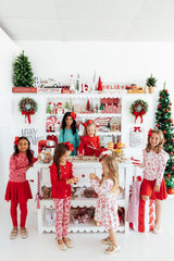 Candy Cane Lane L/S Ruffle Tee-Mila & Rose ®
