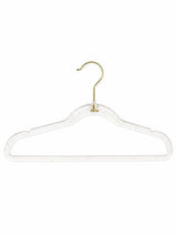 Mila & Rose Girls Acrylic Hangers – Clear with Gold Shimmer | Pack of 10-Mila & Rose ®