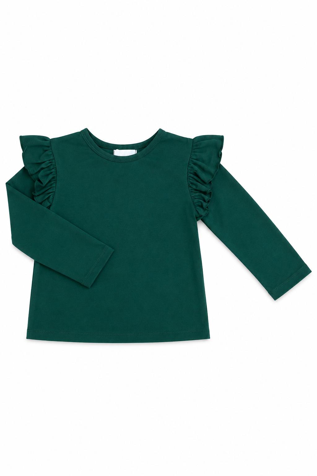 Spruce L/S Ruffle Tee-Mila & Rose ®