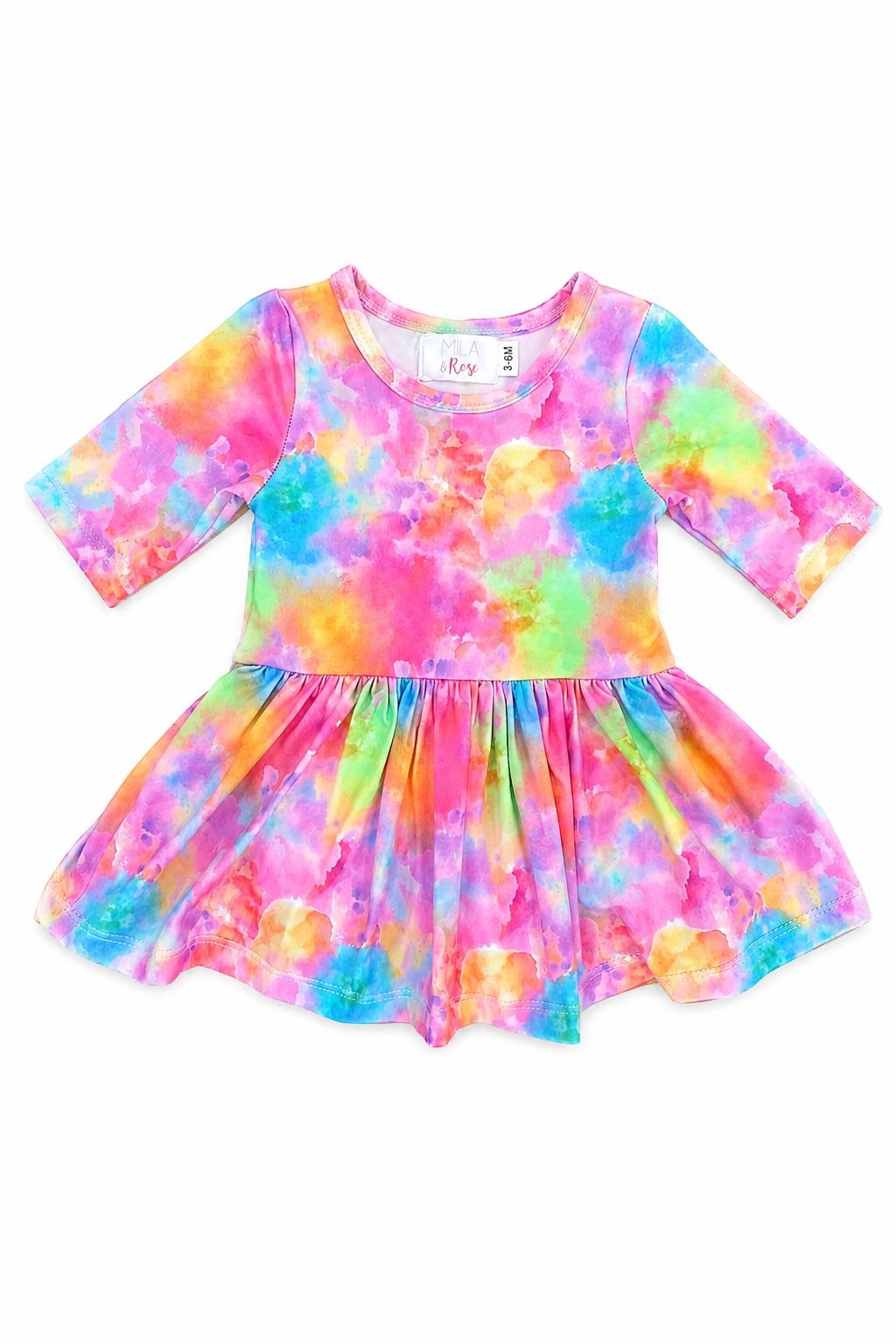 Swirly Whirly 3/4 Sleeve Twirl Bodysuit-Mila & Rose ®