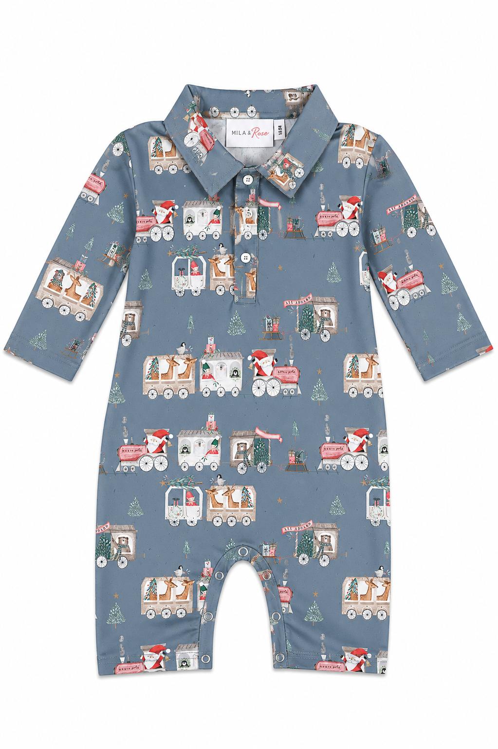 North Pole Express L/S Polo One-Piece-Mila & Rose ®