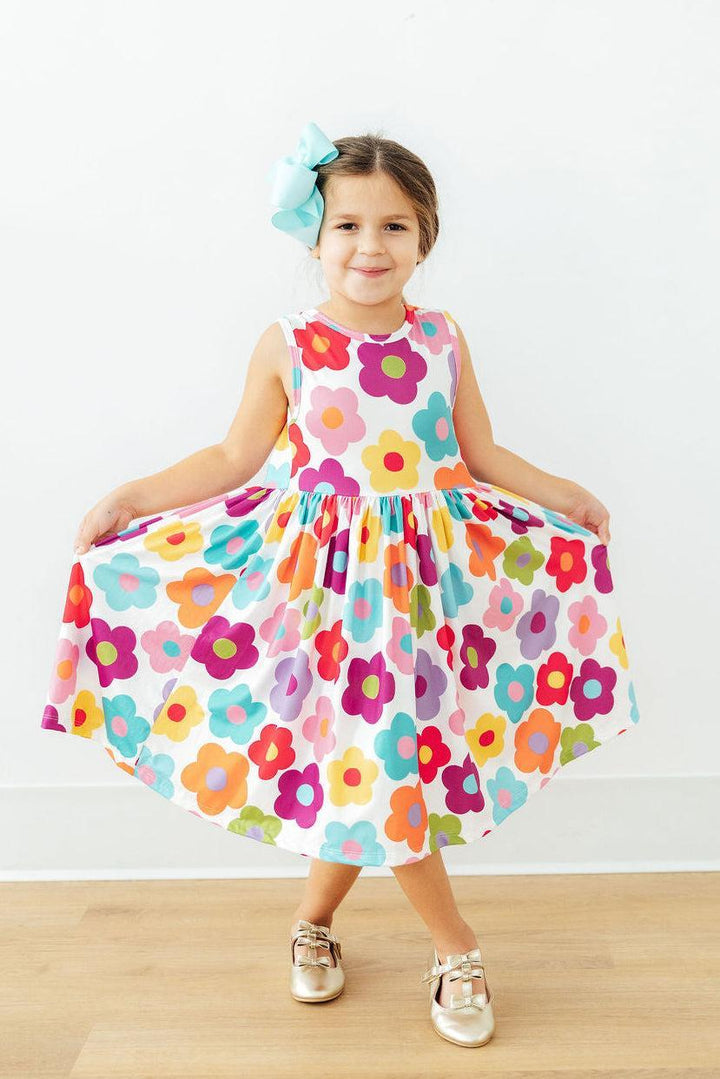 Cheerful Blooms Tank Twirl Dress-Mila & Rose ®