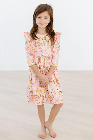 Chicks & Bunnies Ruffle Twirl Dress-Mila & Rose ®