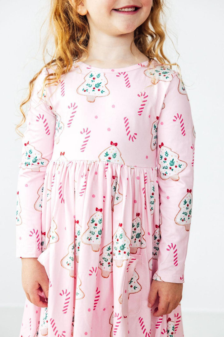 Christmas Cookies L/S Pocket Twirl Dress-Mila & Rose ®