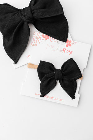 Classic Hair Bow - Black-Mila & Rose ®