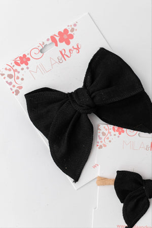 Classic Hair Bow - Black-Mila & Rose ®