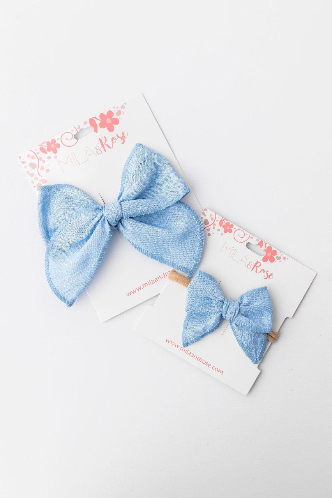 Classic Hair Bow - Bluebird-Mila & Rose ®