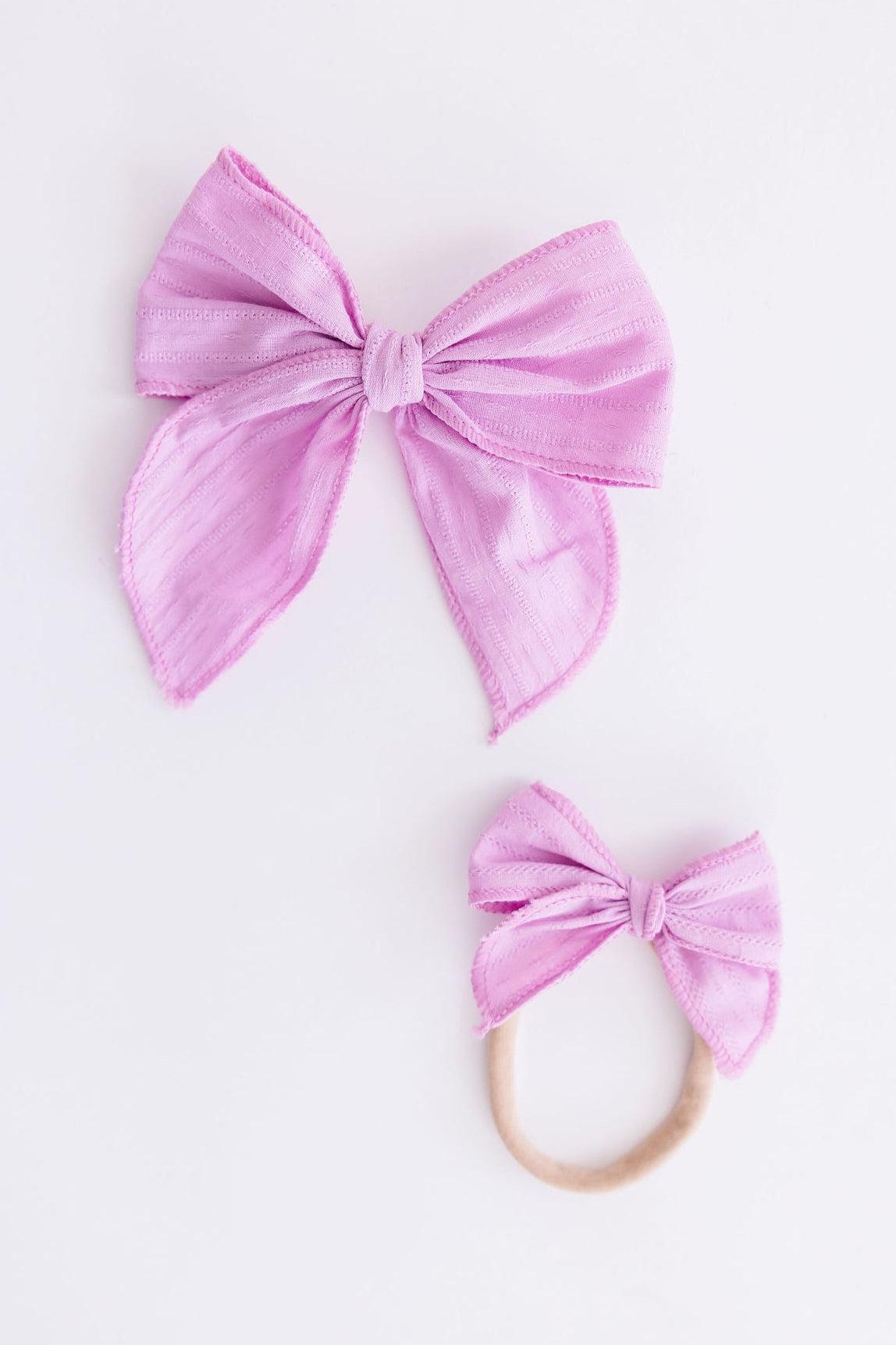 Classic Hair Bow - Bright Lilac | Mila & Rose