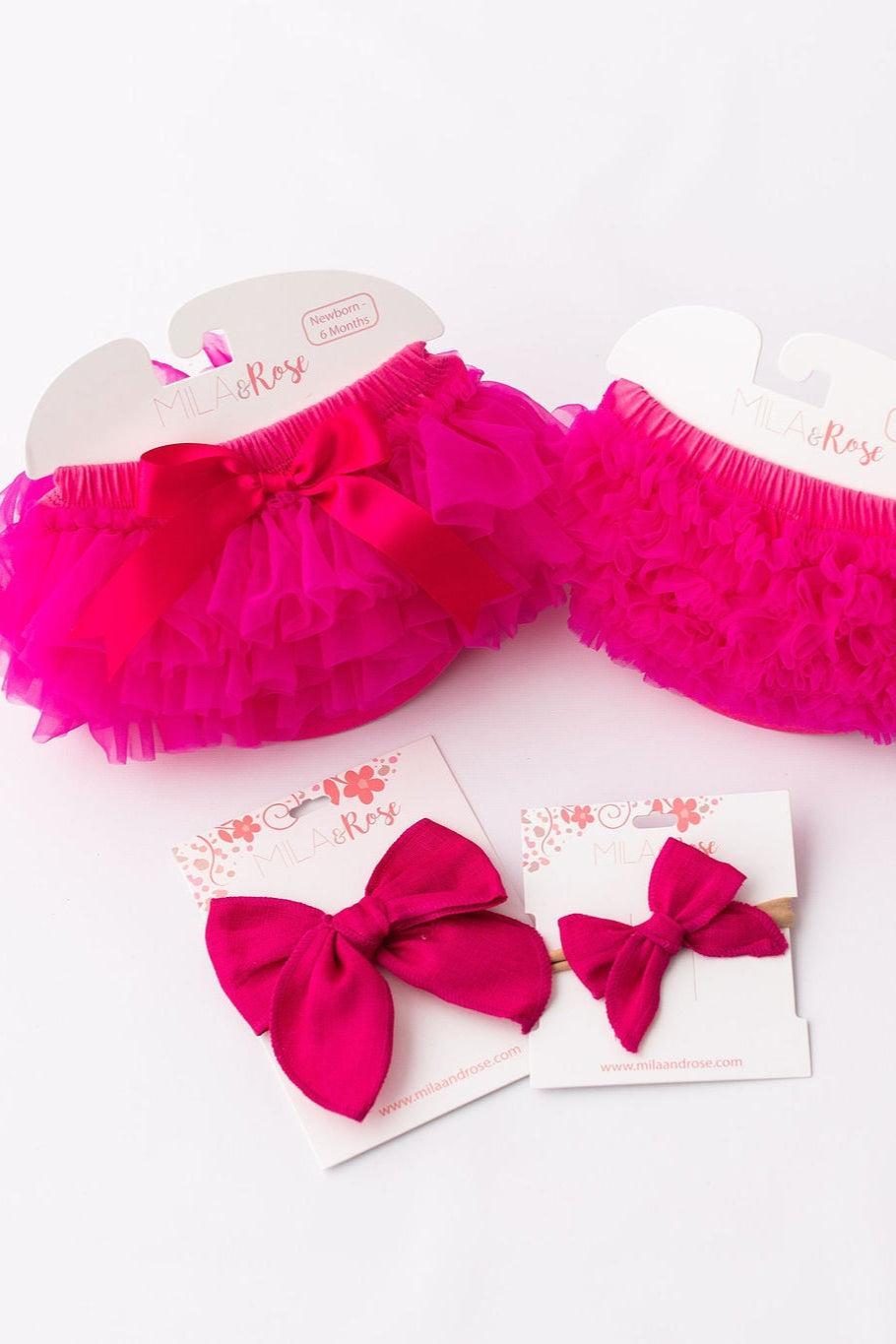 Classic Hair Bow - Fuchsia-Mila & Rose ®