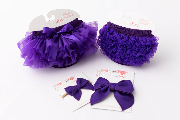Purple Ruffle Bum Bloomer-Mila & Rose ®