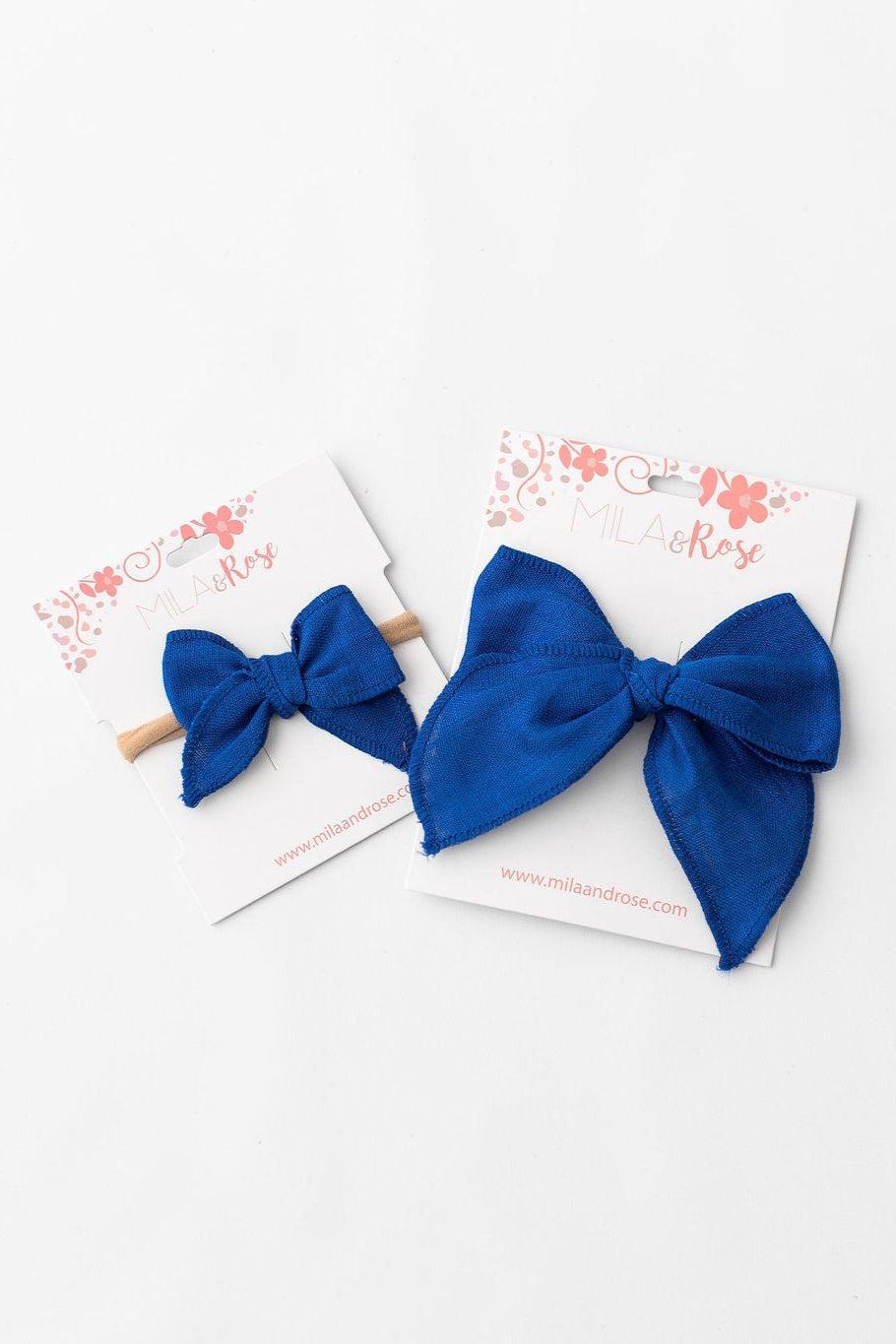 Classic Hair Bow - Royal Blue-Mila & Rose ®