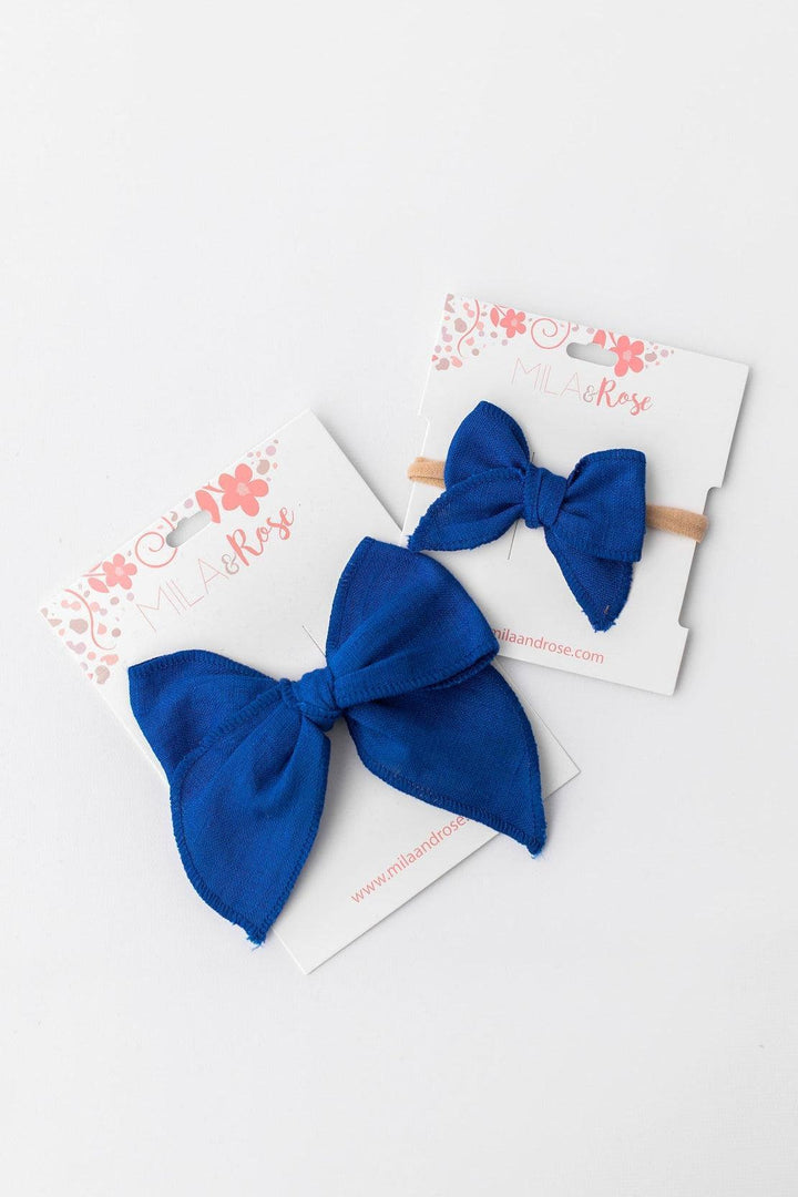 Classic Hair Bow - Royal Blue-Mila & Rose ®