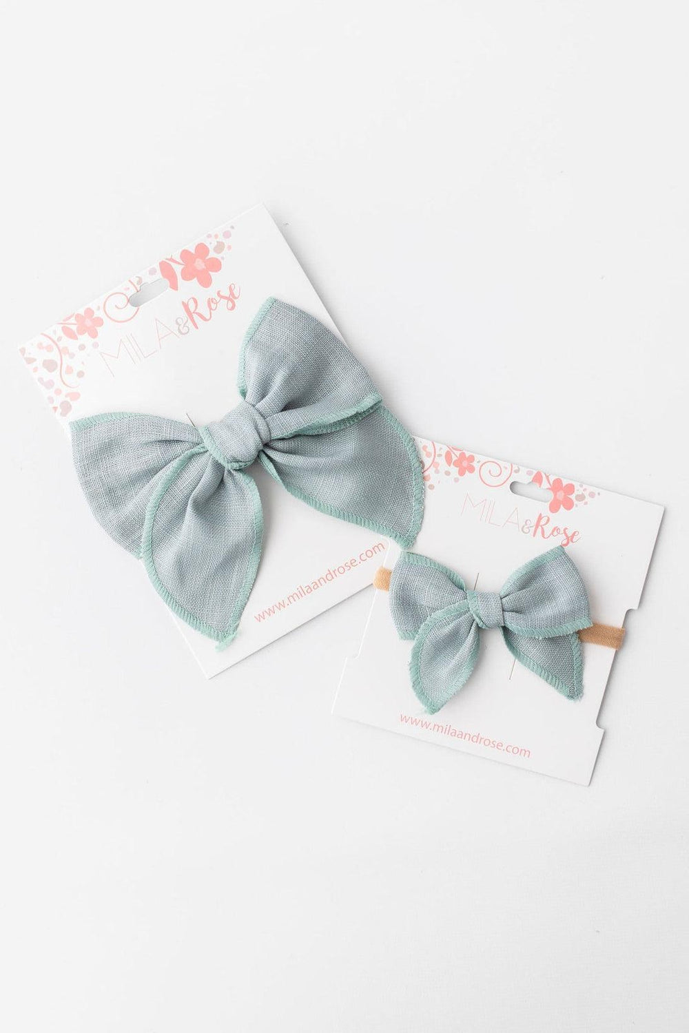 Classic Hair Bow - Sage-Mila & Rose ®