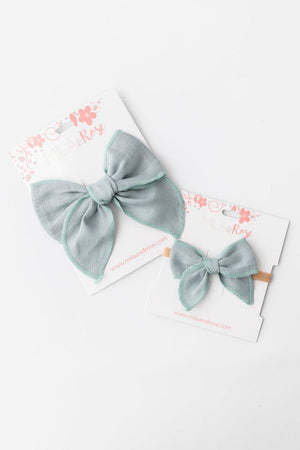 Classic Hair Bow - Sage-Mila & Rose ®