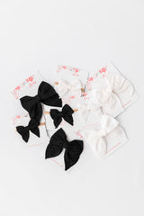 Classic Hair Bow - White Eyelet-Mila & Rose ®