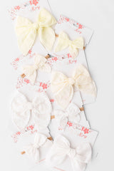 Classic Hair Bow - White-Mila & Rose ®