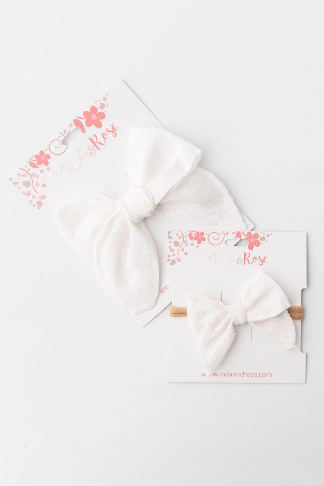 Classic Hair Bow - White-Mila & Rose ®
