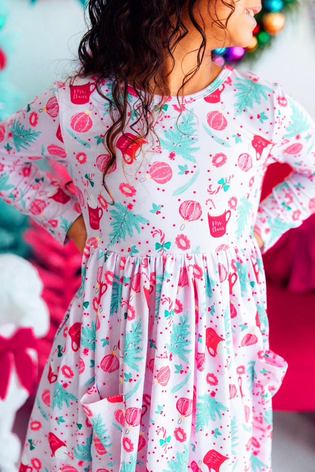 Cocoa Kisses L/S Pocket Twirl Dress-Mila & Rose ®