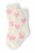 Coconut/Light Pink Heart Cozy Socks-Mila & Rose ®