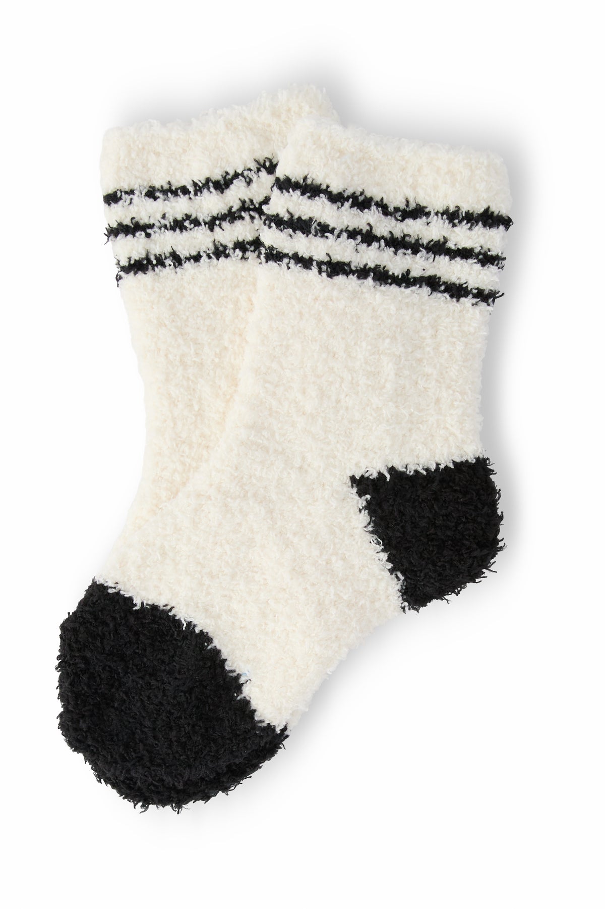 Coconut/Black Sporty Cozy Socks-Mila & Rose ®