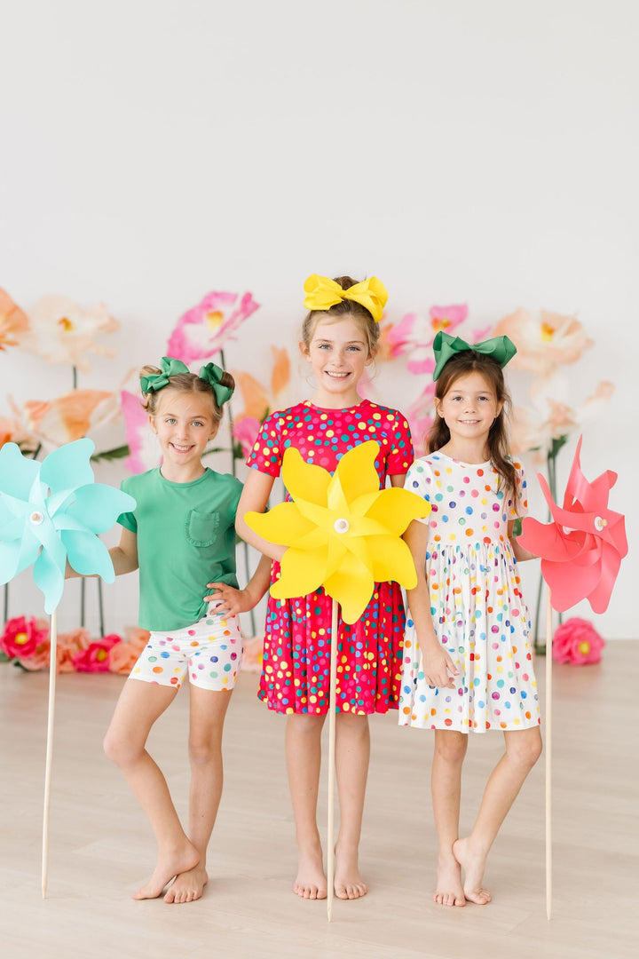 Colorful Dots S/S Pocket Twirl Dress-Mila & Rose ®