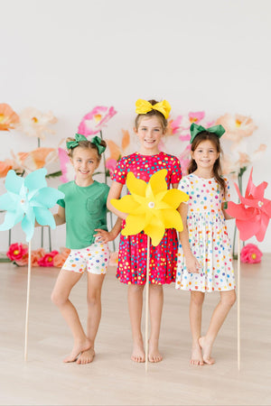 Colorful Dots Twirl Shorts-Mila & Rose ®
