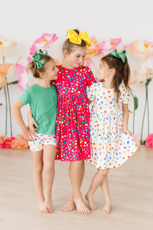 Colorful Dots Twirl Shorts-Mila & Rose ®