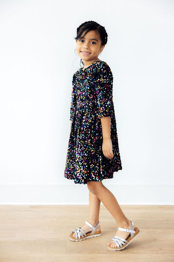 Confetti Velvet Sequin Dress-Mila & Rose ®