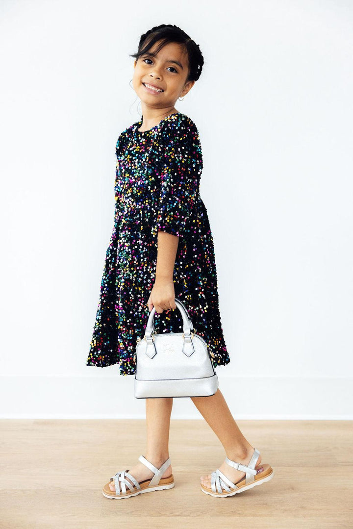 Confetti Velvet Sequin Dress-Mila & Rose ®