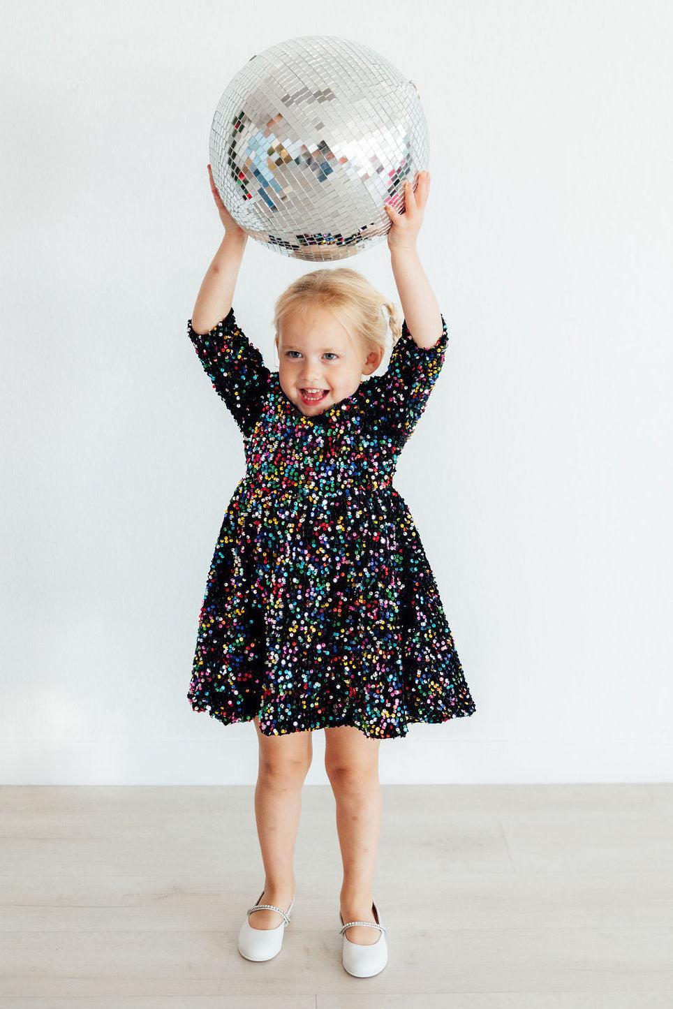 Confetti Velvet Sequin Dress-Mila & Rose ®