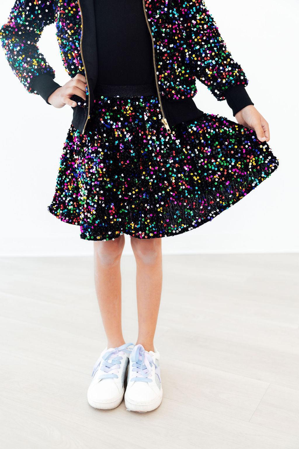 Confetti Velvet Sequin Twirl Skort-Mila & Rose ®