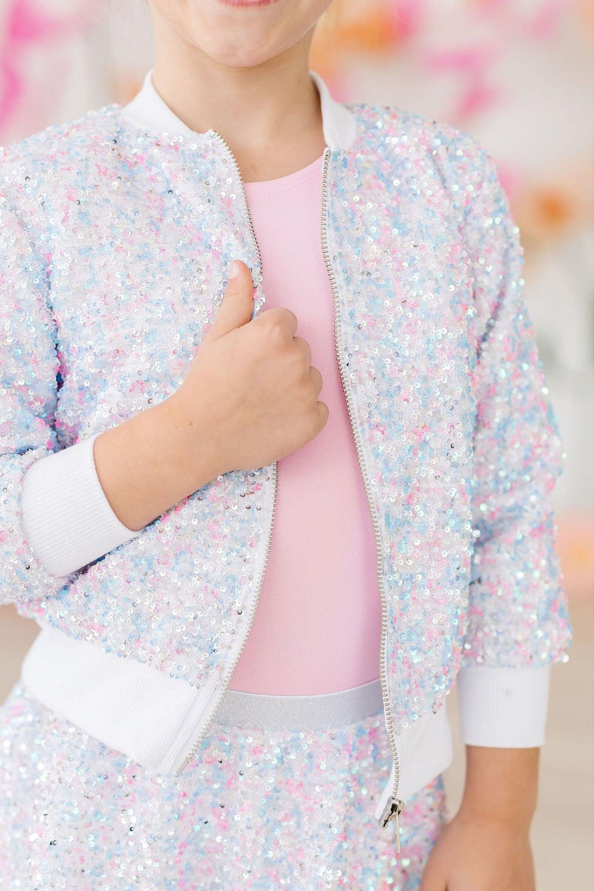 (V) Cotton Candy Sequin Jacket-Mila & Rose ®