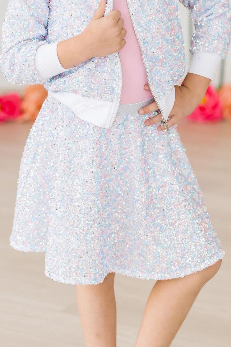 (V) Cotton Candy Sequin Twirl Skort-Mila & Rose ®