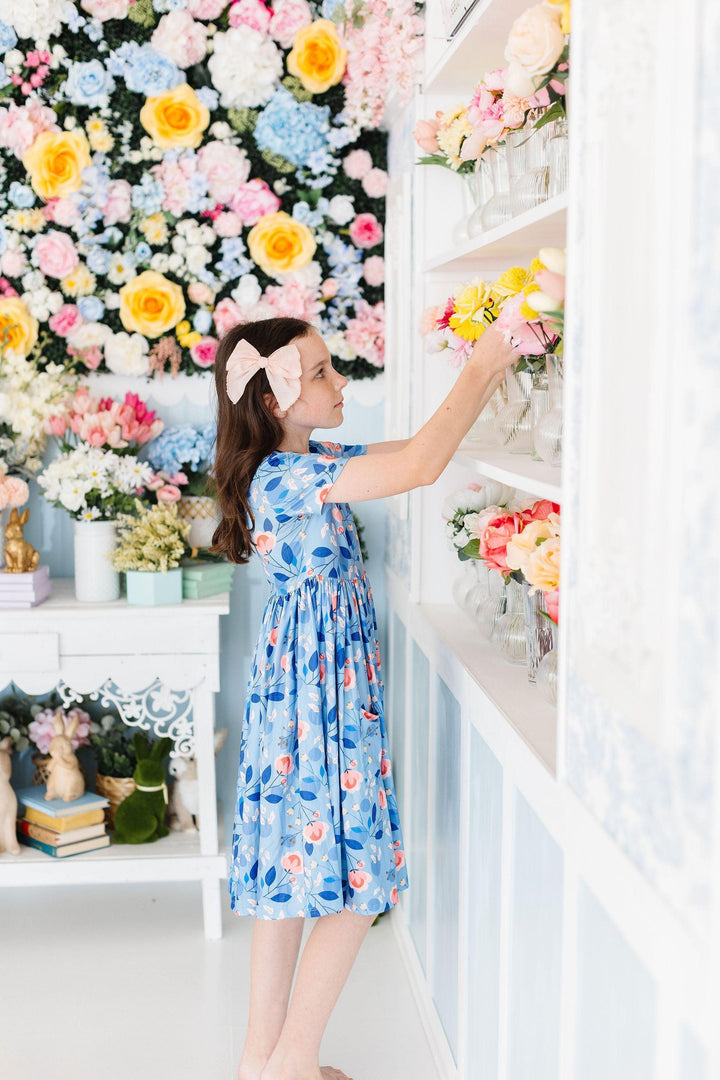 Country Blooms S/S Pocket Twirl Dress-Mila & Rose ®