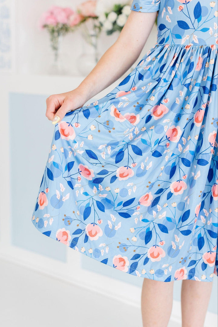 Country Blooms S/S Pocket Twirl Dress-Mila & Rose ®