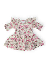 Cowgirl Cutie 3/4 Sleeve Flutter Twirl Bodysuit-Mila & Rose ®
