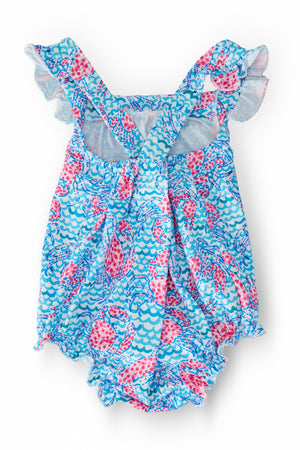 Crab Walk Ruffle Cross Back Romper-Mila & Rose ®