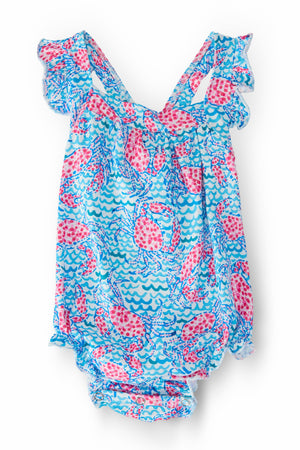 Crab Walk Ruffle Cross Back Romper-Mila & Rose ®