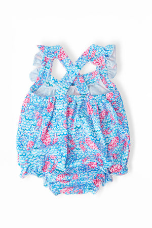 Crab Walk Ruffle Cross Back Romper-Mila & Rose ®