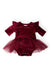 Cranberry Velvet Tutu Bodysuit-Mila & Rose ®